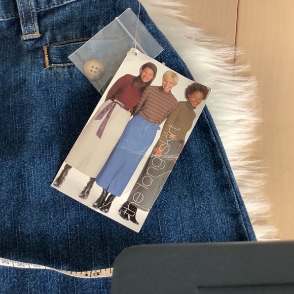 White Stagg Maxi Jean Skirt Size 14 - Picture 7 of 7